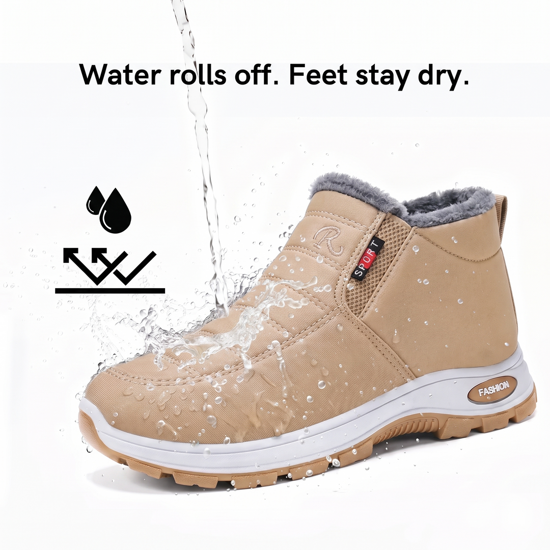 Women’s Quilted Slip-On Beige Ankle Boots