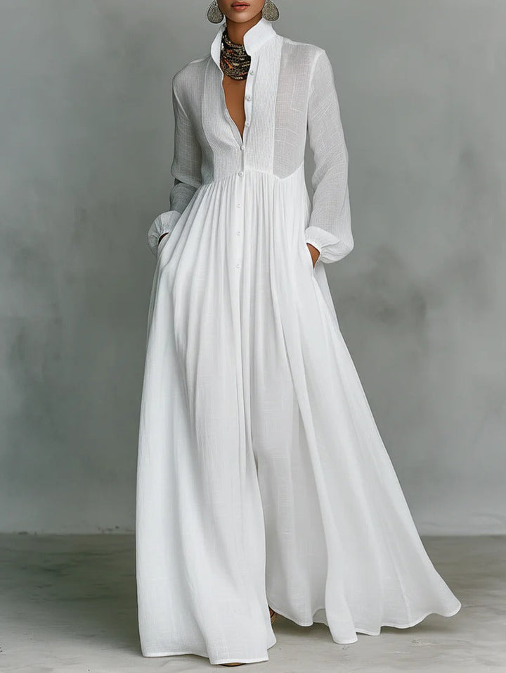 Women’s Flowy Button Front Maxi Dress
