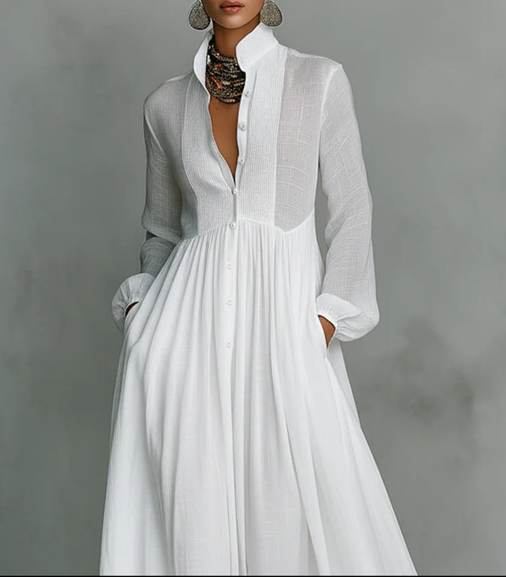 Women’s Flowy Button Front Maxi Dress