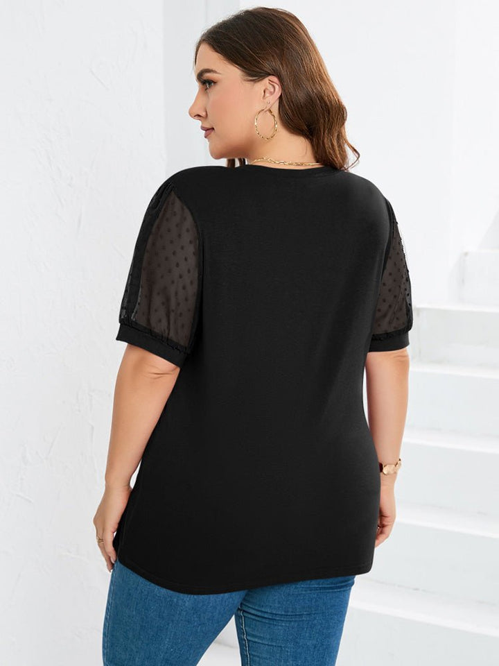 Women’s Puff Sleeve V Neck Top