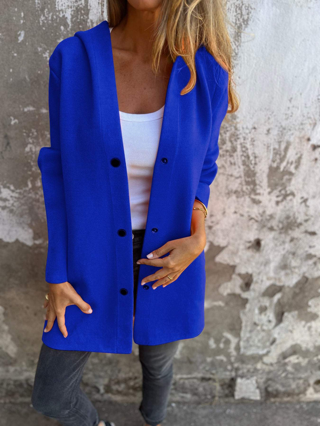 Women’s Button-Up Hooded Jacket