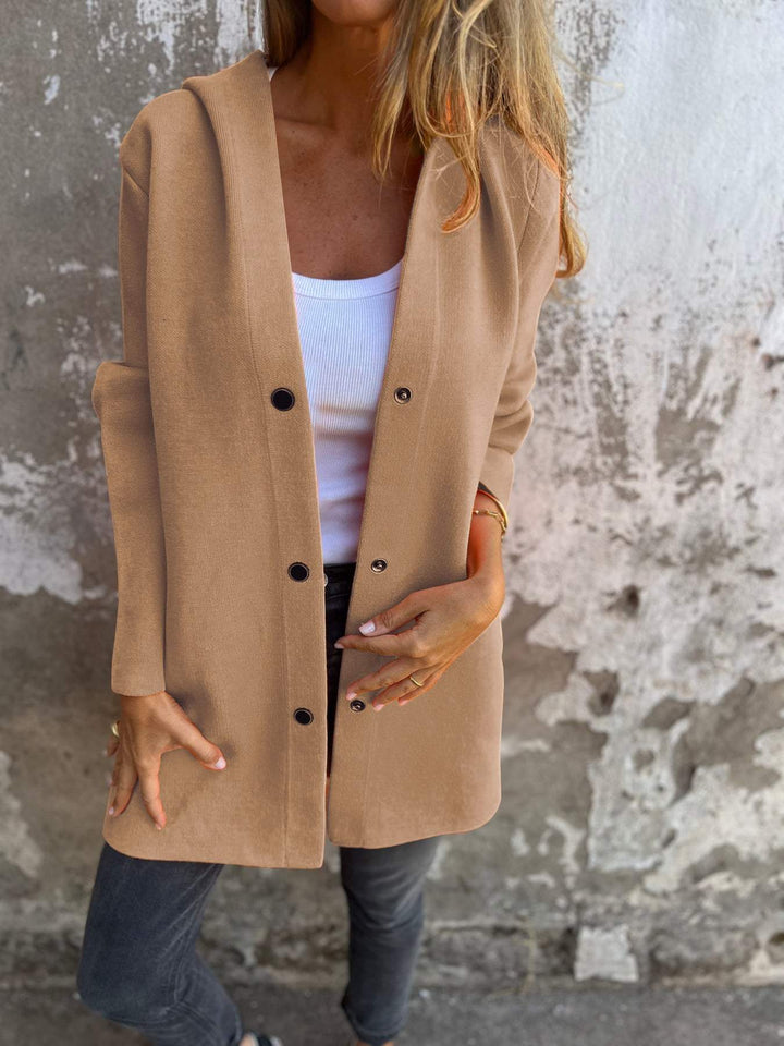 Women’s Button-Up Hooded Jacket
