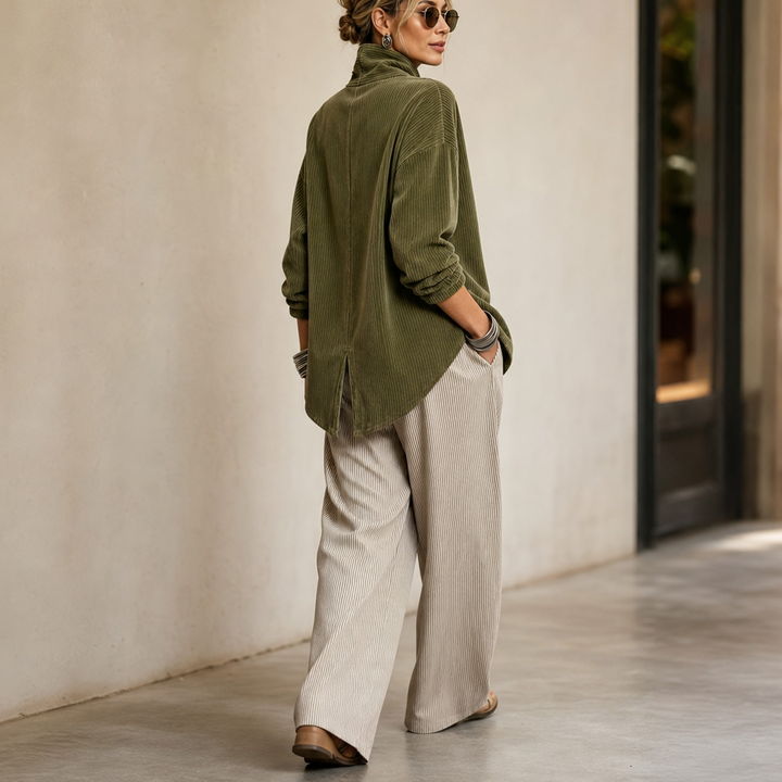 Women’s Asymmetric Ribbed Top