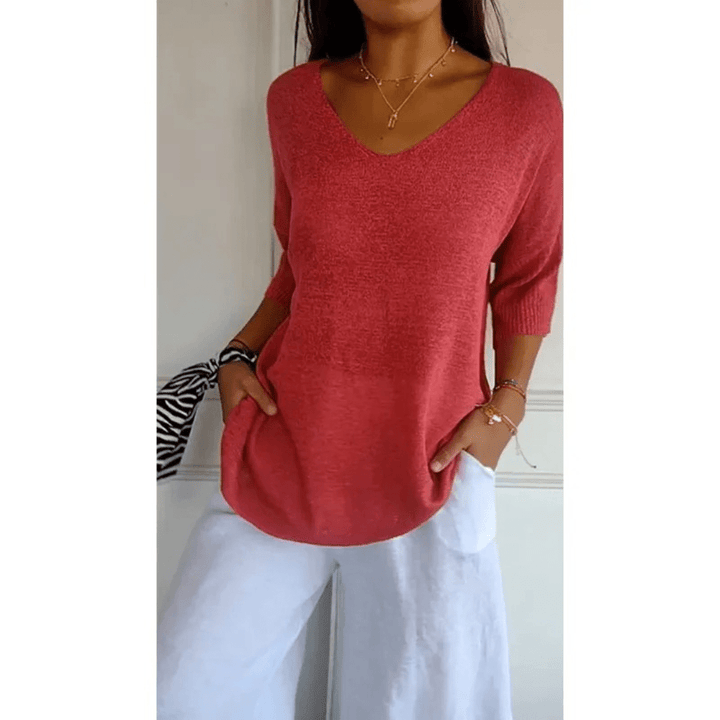 Women’s Elegant V-Neck Shirt