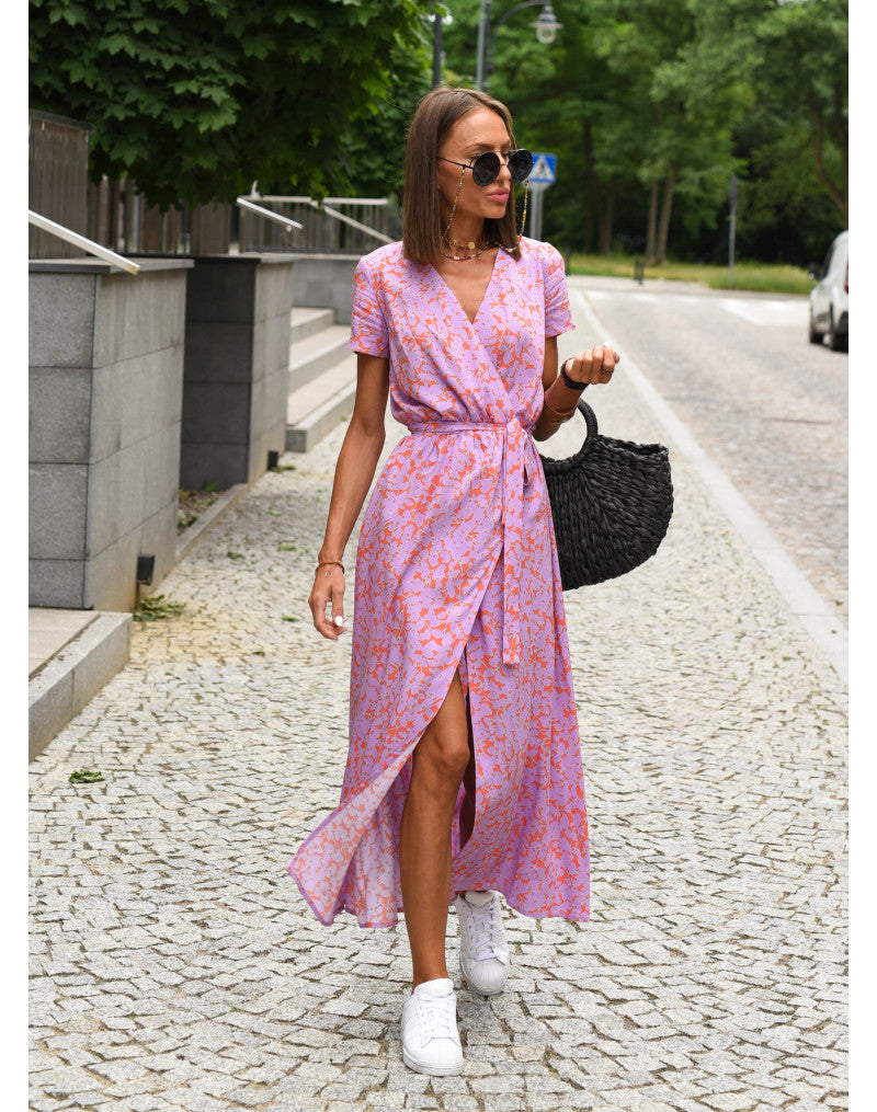 Women’s V-Neck Floral Print Dress