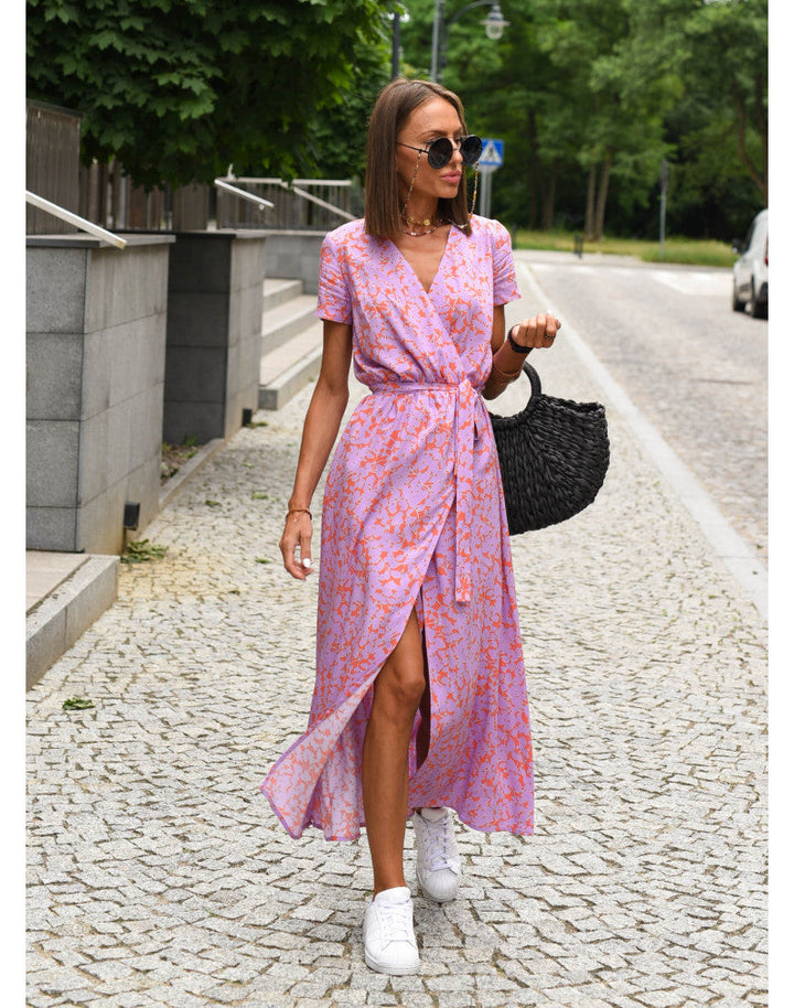 Women’s V-Neck Floral Print Dress