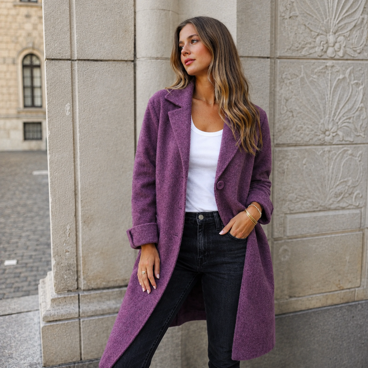 Women’s Classic Button Front Longline Coat
