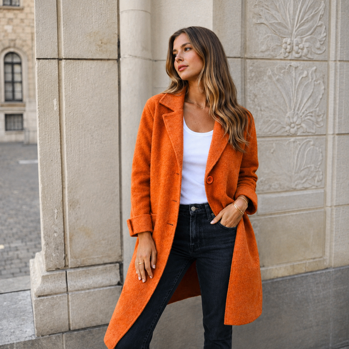 Women’s Classic Button Front Longline Coat