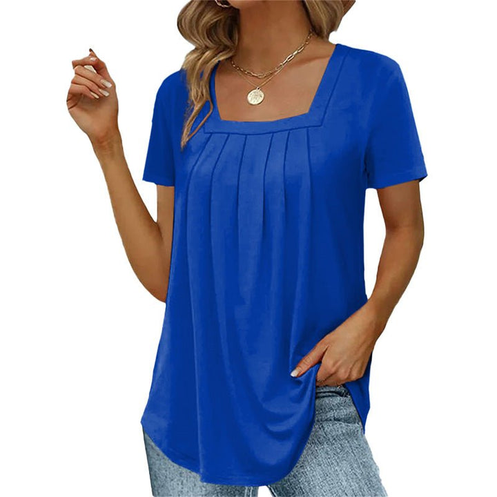Women’s Pleated Square Neck Top