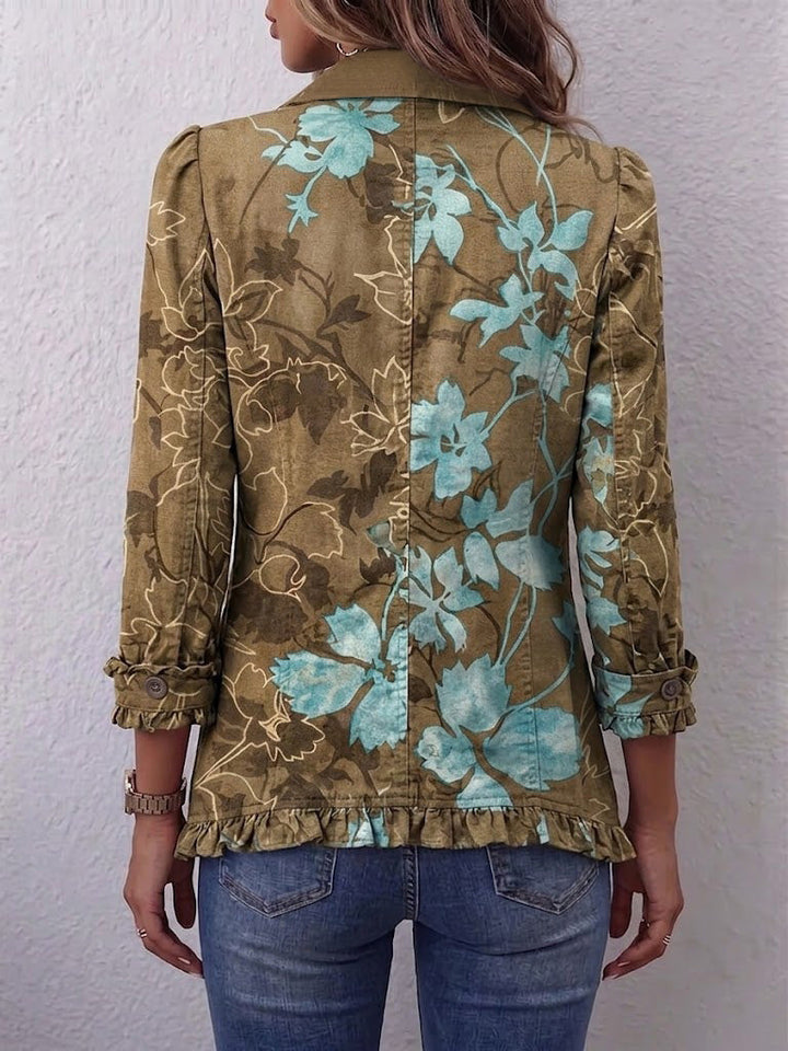 Women’s Boho Floral Ruffle Jacket