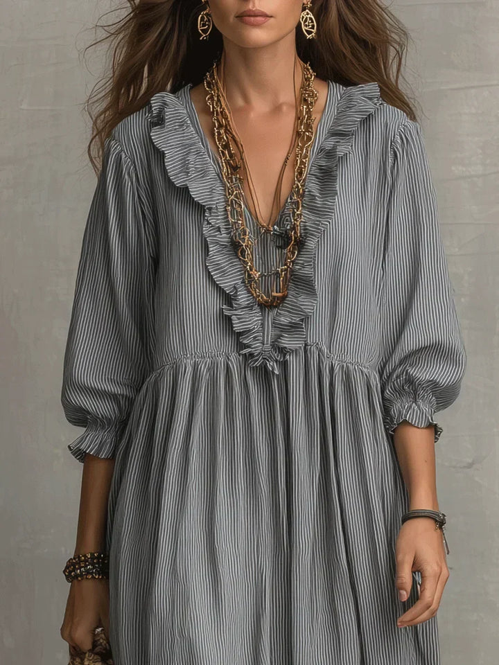 Women’s Boho Long Sleeve Flowy Maxi Dress