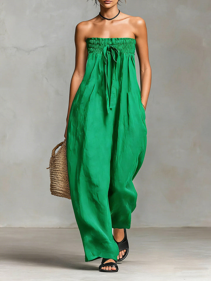 Women’s Strapless Flowy Maxi Dress