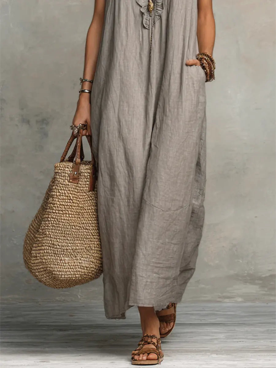 Women’s Boho Ruffle Maxi Dress