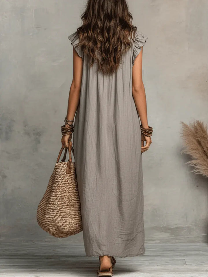 Women’s Boho Ruffle Maxi Dress