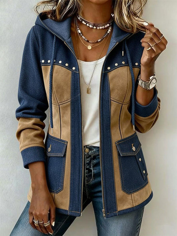 Women’s Patchwork Hooded Jacket