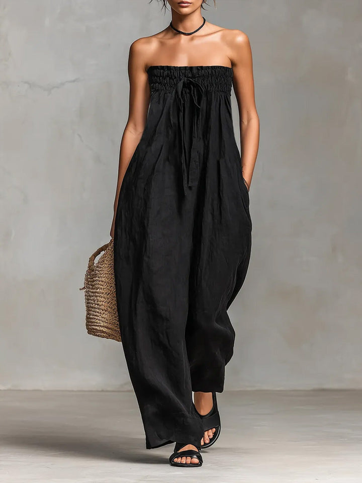 Women’s Strapless Flowy Maxi Dress