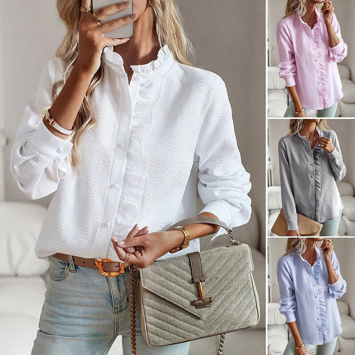 Women’s Polo Collar Button Down Blouse