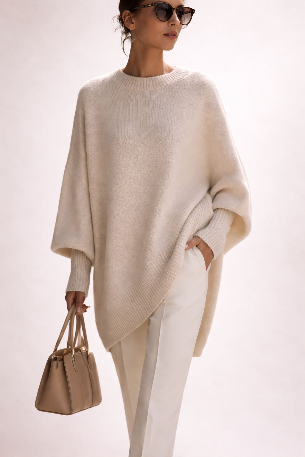 Women’s Oversized Pullover Sweater Poncho