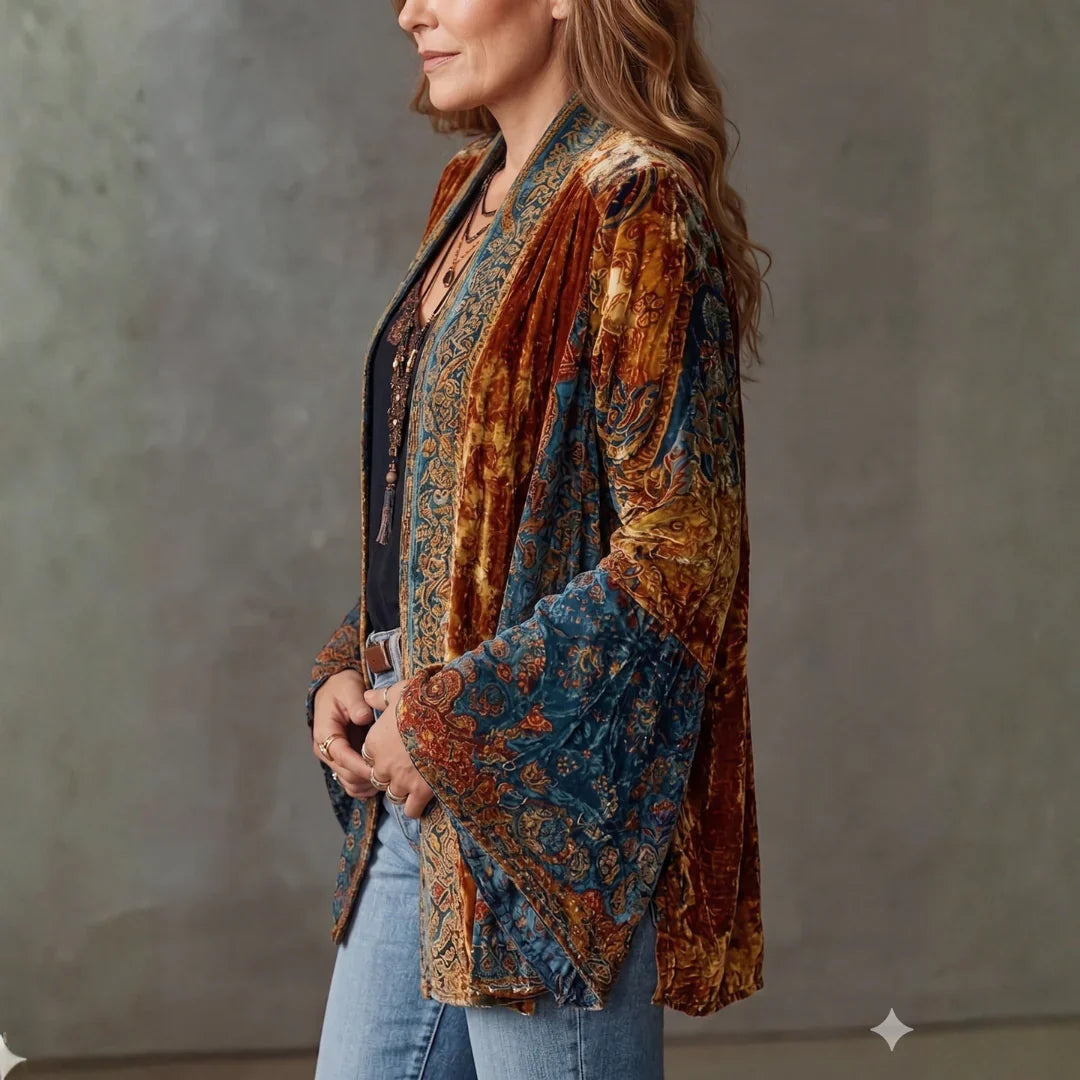 Women’s Boho Lightweight Open Front Kimono Jacket