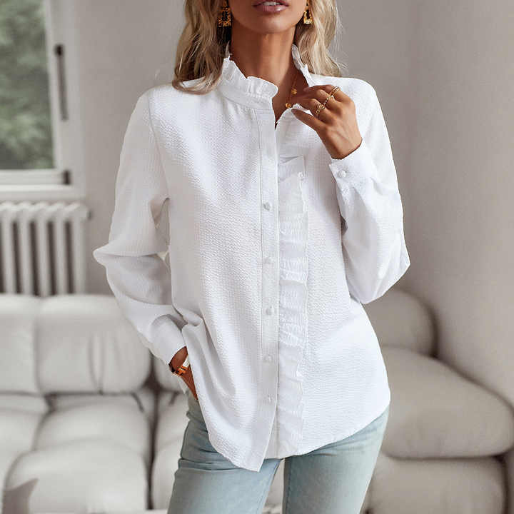 Women’s Polo Collar Button Down Blouse