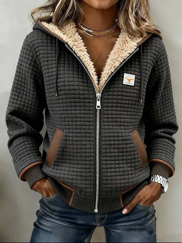 Women’s Sherpa-Lined Quilted Hooded Jacket