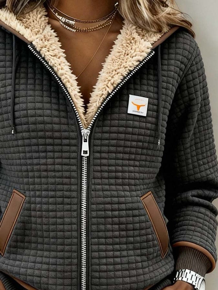 Women’s Sherpa-Lined Quilted Hooded Jacket