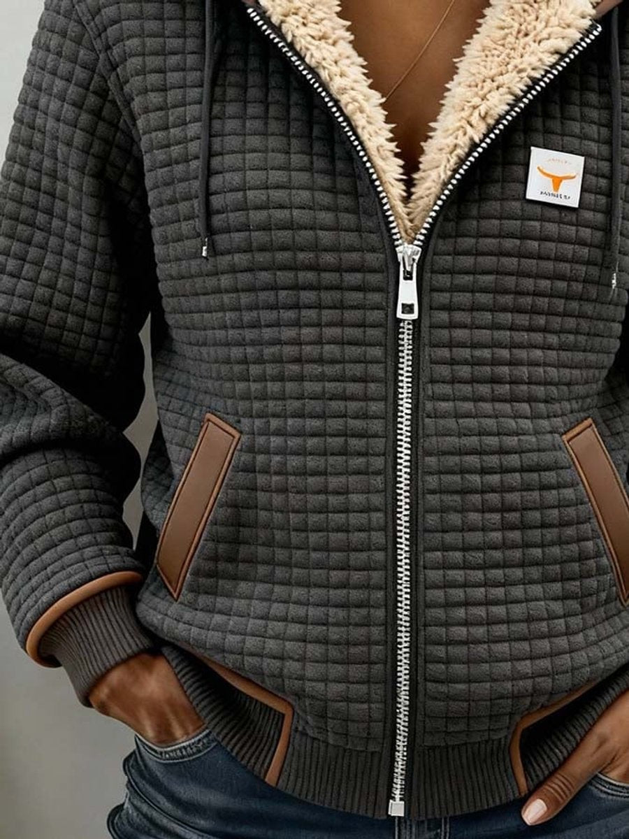 Women’s Sherpa-Lined Quilted Hooded Jacket
