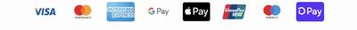 Visa, Mastercard, American Express, Google Pay, Apple Pay, UnionPay, Maestro, Shop Pay